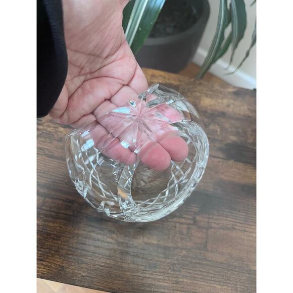 Waterford Clear Etched Crystal Basket With Handle No Box Center Piece - Picture 5 of 12